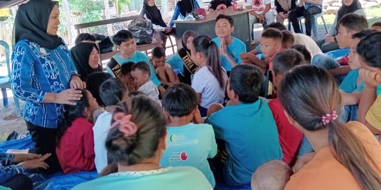 Korban Terdampak Banjir di Kelurahan Gogagoman Jalani Trauma Healing