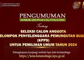 KPU Kotamobagu Umumkan Perekrutan KPPS Pemilu 2024