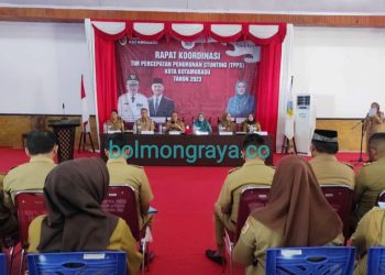 Pj Wali Kota Asripan Nani Buka Rakor TPPS Tingkat Kotamobagu