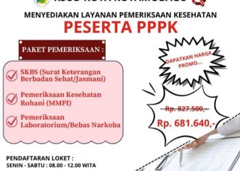 Harga Promo, BLUD RSUD Kotamobagu Buka Layanan Pemeriksaan Kesehatan bagi PPPK