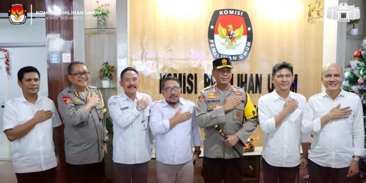 Silaturahmi dan Koordinasi Tahapan Pemilu, KPU Sulut Terima Kunjungan Kapolda Irjen Pol Yudhiawan
