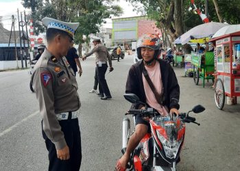 Sasar Ranmor Knalpot Brong, Satlantas Polres Kotamobagu Gelar Razia