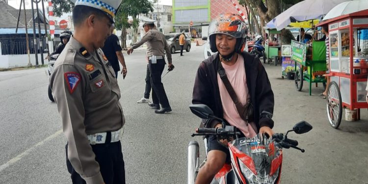 Sasar Ranmor Knalpot Brong, Satlantas Polres Kotamobagu Gelar Razia