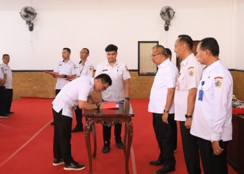 Wujud Komitmen Tupoksi,  Pimpinan OPD Pemkot Kotamobagu Teken Pakta Integritas