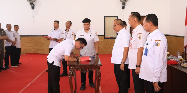Wujud Komitmen Tupoksi,  Pimpinan OPD Pemkot Kotamobagu Teken Pakta Integritas