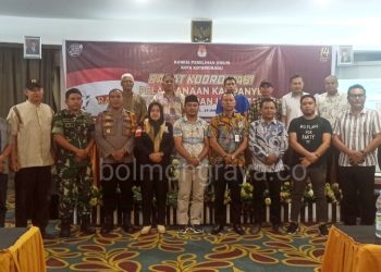 Asisten I Pemkot Kotamobagu Nasli Paputungan, Hadiri Rakor Rapat Umum Pemilu 2024