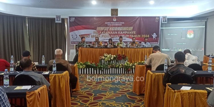 KPU Kotamobagu Gelar Rakor Pelaksanaan Rapat Umum Pemilu 2024