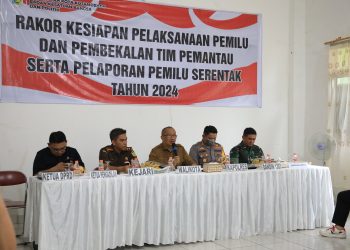 Dihadiri Forkompinda, Asripan Nani Pimpin Rakor Kesiapan Pemilu Tahun 2024