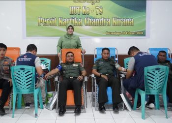 HUT Persit Ke-78, Kodim 1303 Bolmong Gelar Baksos Donor Darah