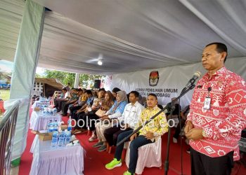 Wakili Pj Wali Kota, Asisten Pemerintahan Nasli Paputungan Hadiri Simulasi Pemungutan Suara Pemilu 2024