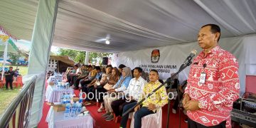 Wakili Pj Wali Kota, Asisten Pemerintahan Nasli Paputungan Hadiri Simulasi Pemungutan Suara Pemilu 2024