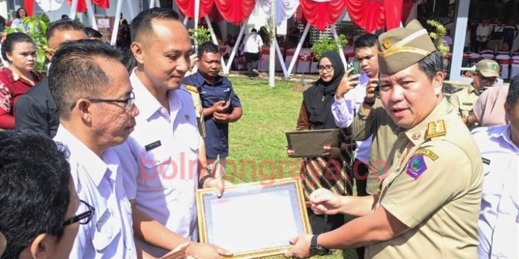 Sukses Bina Program Keselamatan Kerja, Pemkot Kotamobagu Terima Penghargaan K3 Tingkat Sulut