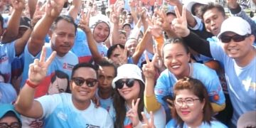 Senam Gemoy Hentak Lapangan Daagon Lolak, Mantiri: Prabowo-Gibran Harga Mati Sulut