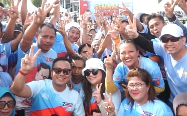 Senam Gemoy Hentak Lapangan Daagon Lolak, Mantiri: Prabowo-Gibran Harga Mati Sulut