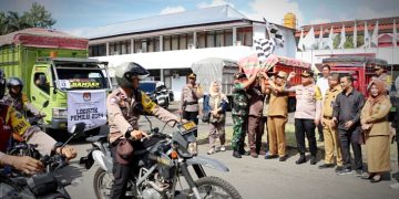 Asripan Nani Hadiri Pelepasan Logistik Pemilu 2024 di Kota Kotamobagu