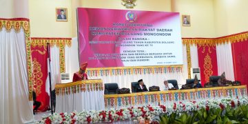 Bupati Limi Hadiri Sidang Paripurna HUT Bolmong ke-70