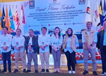 Pleno Ditutup, KPU Sulut Umumkan Rekapitulasi Hasil Penghitungan Suara Pemilu 2024