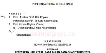 Catat! Berikut Jam Kerja ASN Pemkot Kotamobagu Selama Bulan Ramadhan