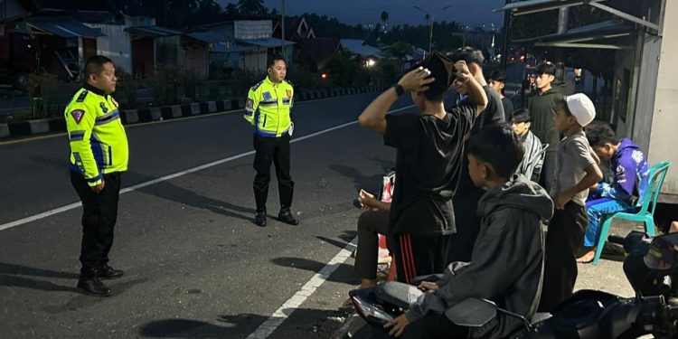 Cegah Balap Liar, Satlantas Polres Kotamobagu Gelar Patroli Sahur On The Road