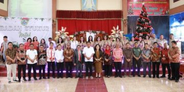 Ketua DPRD Kotamobagu Dampingi Gubernur Sulut Ibadah Syukur Natal 2023 dan Tahun Baru 2024