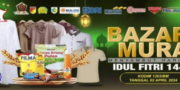 Banyak Diskon, Besok Kodim 1303/Bolmong Gelar Bazar Murah Lebaran 1445 Hijriah