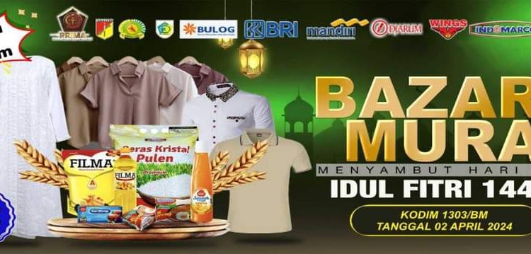 Banyak Diskon, Besok Kodim 1303/Bolmong Gelar Bazar Murah Lebaran 1445 Hijriah