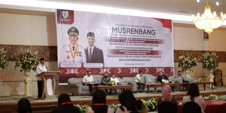 Pj Wali Kota Asripan Nani Buka Musrenbang Tingkat Kota Kotamobagu Tahun 2024
