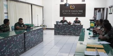 Kodim 1303/Bolmong Terima Kunjungan Tim Wasgiat Sopsad Mabes TNI AD