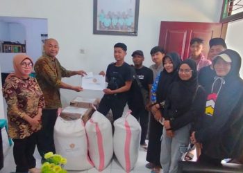 BAZNAS Kotamobagu Terima Bantuan Korban Erupsi Gunung Ruang Sitaro Dari Karang Taruna Kotobangon