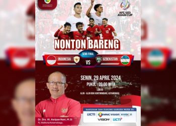 Kantongi Izin, Malam Nanti Pemkot Kotamobagu Gelar Nobar Semi Final Piala Asia U-23 di Alun-alun Boki Hontinimbang