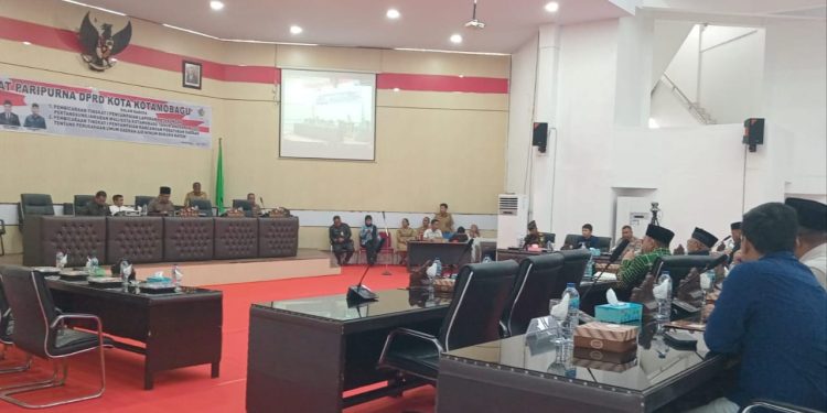 DPRD Kotamobagu Gelar Rapat Paripurna Tingkat I LKPJ 2023 dan Perda Perusahaan Air Minum