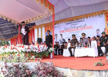 Irup Peringatan Hardiknas di Kotamobagu, Asripan Nani Bacakan Pidato Mendikbudristek RI