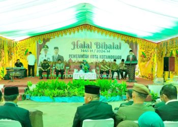 Usai Upacara Hardiknas, Asripan Nani Hadiri Halal Bihalal Keluarga Besar SMP Negeri 4 Kotamobagu