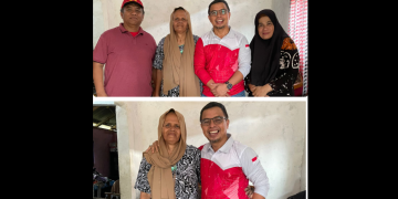 Foto : Saat Pj Bupati Bolmut, Sirajudin Lasena, bersama Assisten II Pemda Bolmut mengunjungi rumah Salma Buhang