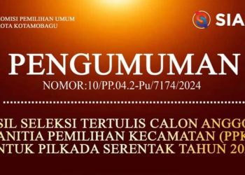 Lulus Seleksi Tertulis, 64 PPK Pilkada Kotamobagu Melenggang ke Tahap Selanjutnya