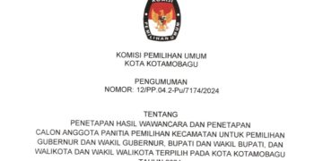 Resmi Diumumkan Berikut PPK Terpilih Hasil Seleksi KPU Kotamobagu