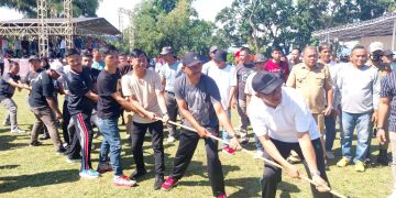 Meriahkan HUT Kotamobagu, Pemdes Pontodon Timur Turut Berpartisipasi Dalam Lomba Tarik Tambang