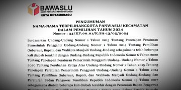 Resmi Diumumkan, Berikut 12 Anggota Panwascam se Kota Kotamobagu untuk Pilkada 2024