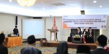 Asripan Nani Hadiri Pelantikan Panwascam Terpilih Pilkada Kotamobagu Tahun 2024