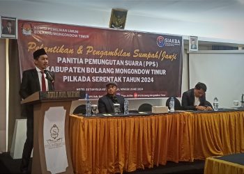 KPU Boltim Resmi Lantik 243 Anggota PPS Pilkada 2024