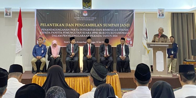 Hadiri Pelantikan PPS Pilkada 2024, ini Pesan Penjabat Wali Kota Kotamobagu Asripan Nani