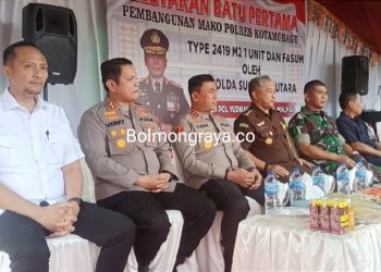 Sekda Kotamobagu Hadiri Peletakan Batu Pertama Pembangunan Mako Polres Kotamobagu