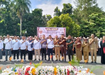 Wakili Wali Kota Kotamobagu, Nasli Paputungan Hadiri Apel Akbar Tahapan Coklit Pilkada 2024