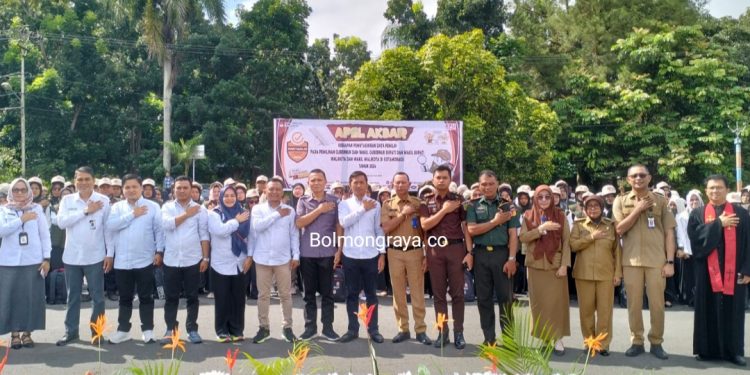 Wakili Wali Kota Kotamobagu, Nasli Paputungan Hadiri Apel Akbar Tahapan Coklit Pilkada 2024
