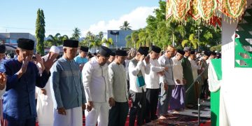 Pemkab Bolmong Shalat Idul Adha di Lapangan Daagon