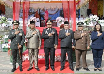 Asripan Nani Hadiri Upacara Peringatan HUT Bhayangkara ke 78 di Kotamobagu