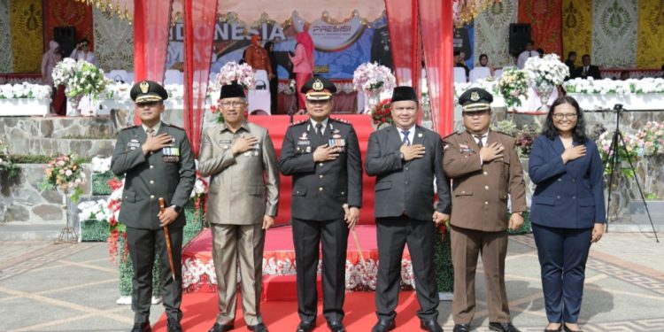 Asripan Nani Hadiri Upacara Peringatan HUT Bhayangkara ke 78 di Kotamobagu