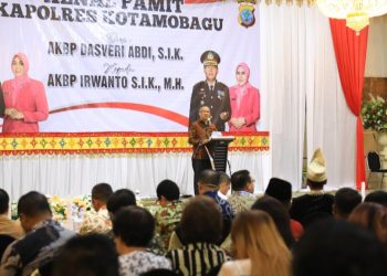 Asripan Nani Hadiri Kenal-Pamit Kapolres Kotamobagu