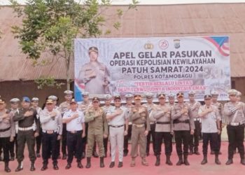 Dipimpin Kapolres, Polres Kotamobagu Gelar Apel Pasukan Ops Samrat 2024