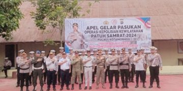 Dipimpin Kapolres, Polres Kotamobagu Gelar Apel Pasukan Ops Samrat 2024